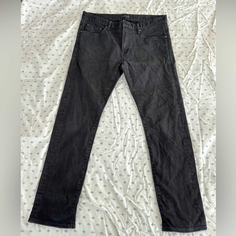 Uniqlo Men's Black Slim Stretch Jeans 36x32